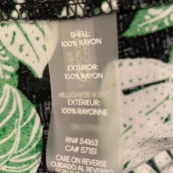 Calvin Klein Tropical Faux Wrap Romper - Picture 7 of 8